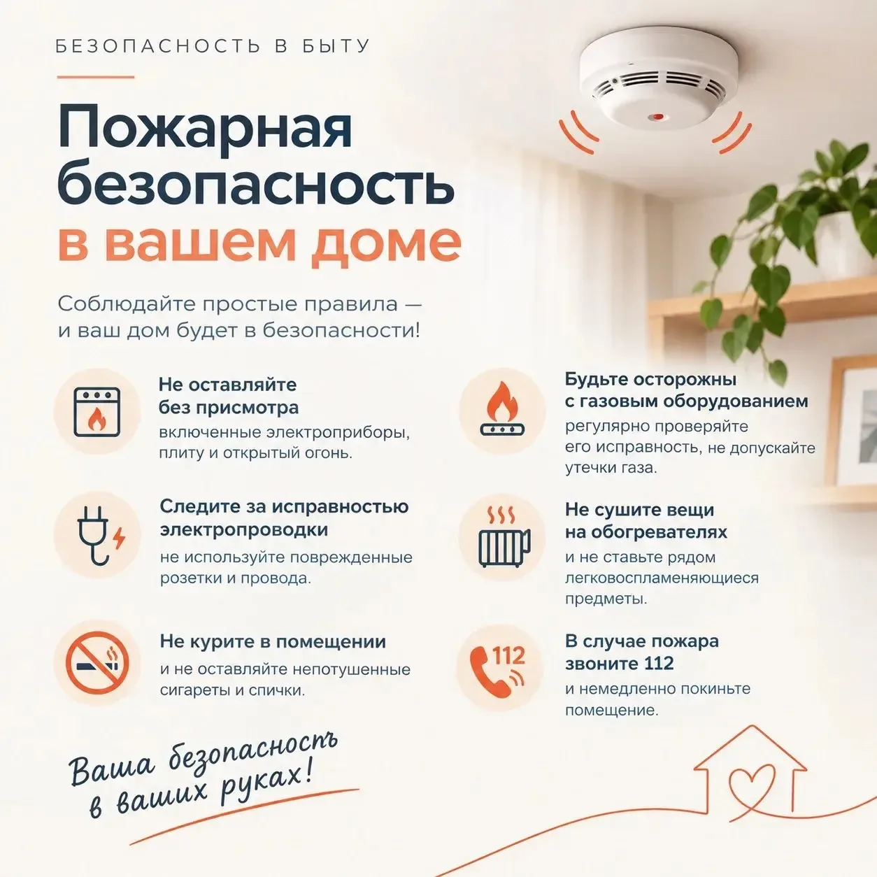 ‼️‼️‼️Пожарная безопасность в быту!