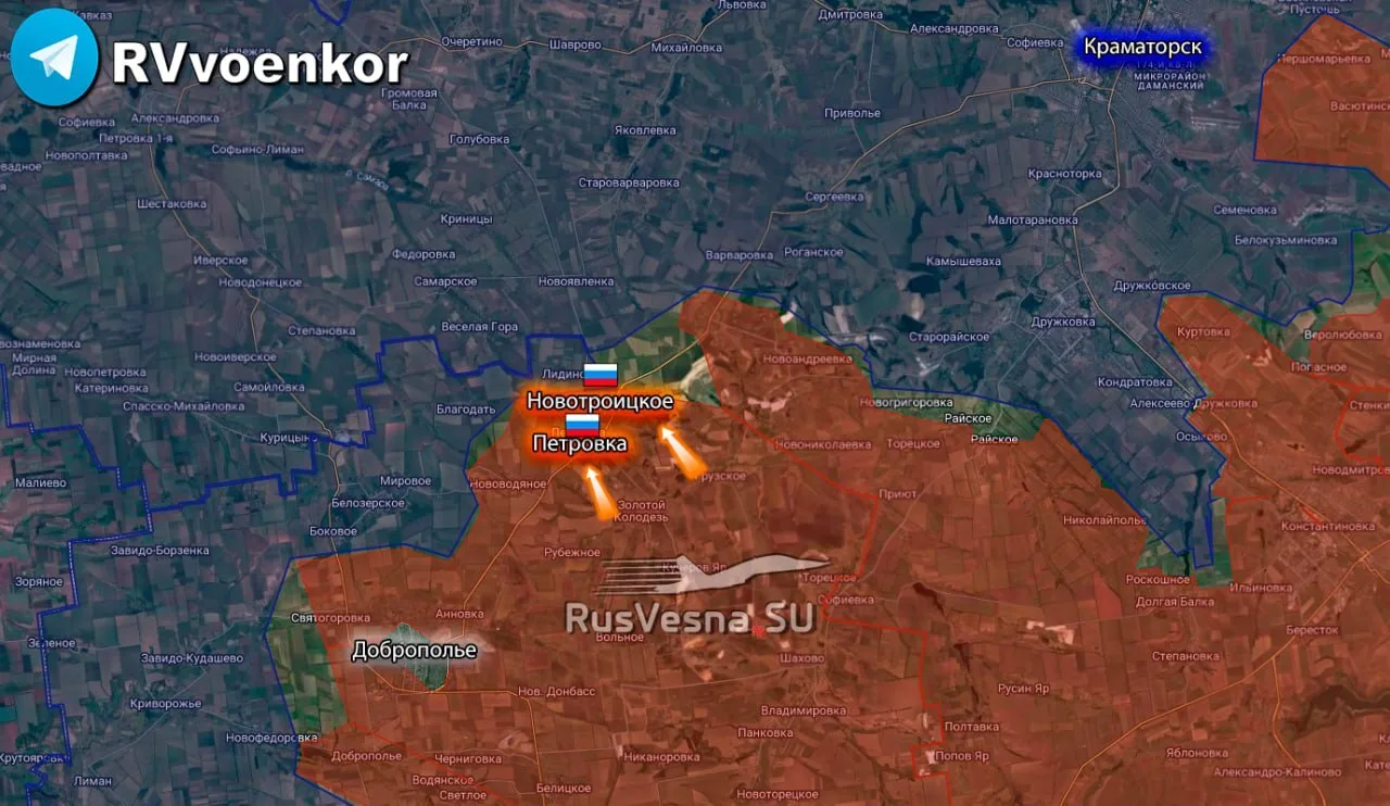 ‼️🇷🇺🫡 Армия России освободила Петровское и Новотроицкое в ДНР, — Минобороны