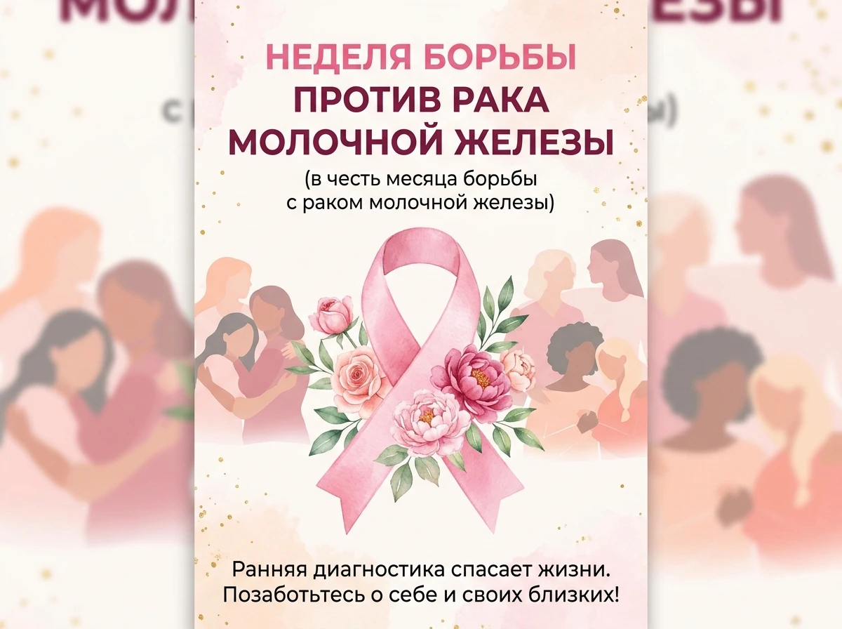 🎀 12–18 октября: Неделя борьбы против рака молочной железы