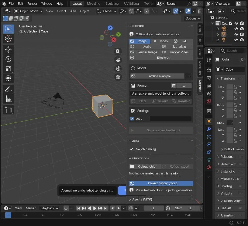В Blender появилась генерация 3D-контента