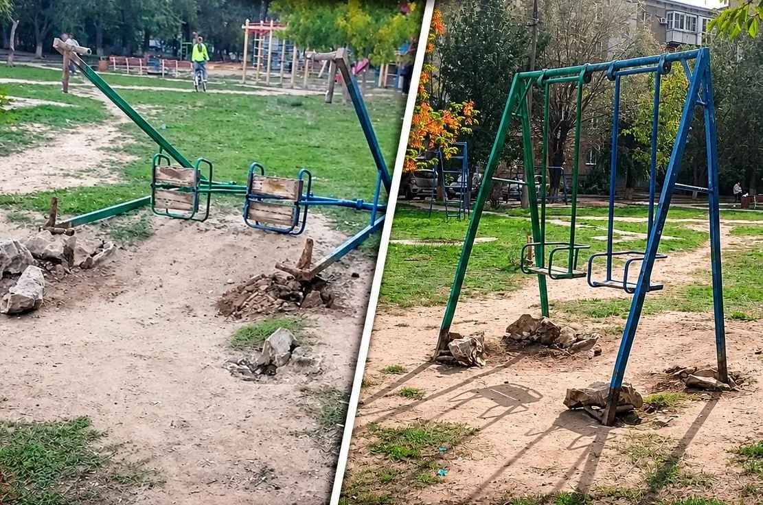 🚨 В 17-м микрорайоне рухнули качели