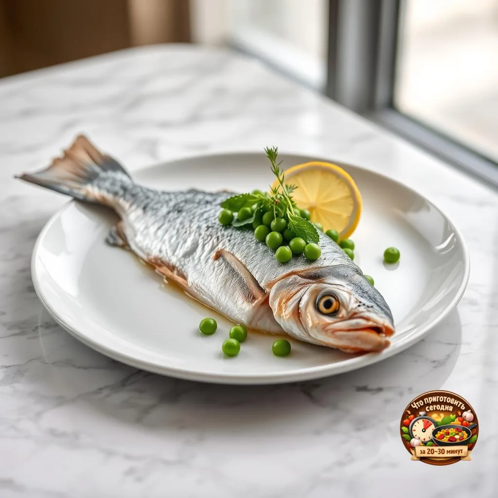 🍽️ Рыба с зеленым горошком и лимоном