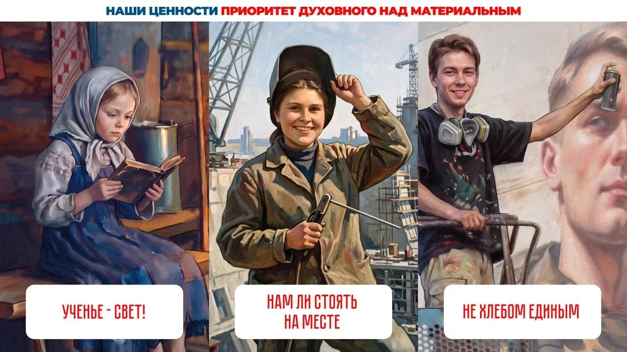 Проект «КОД РОССИЯ» представляет визуализацию ценности «Приоритет духовного над материа...