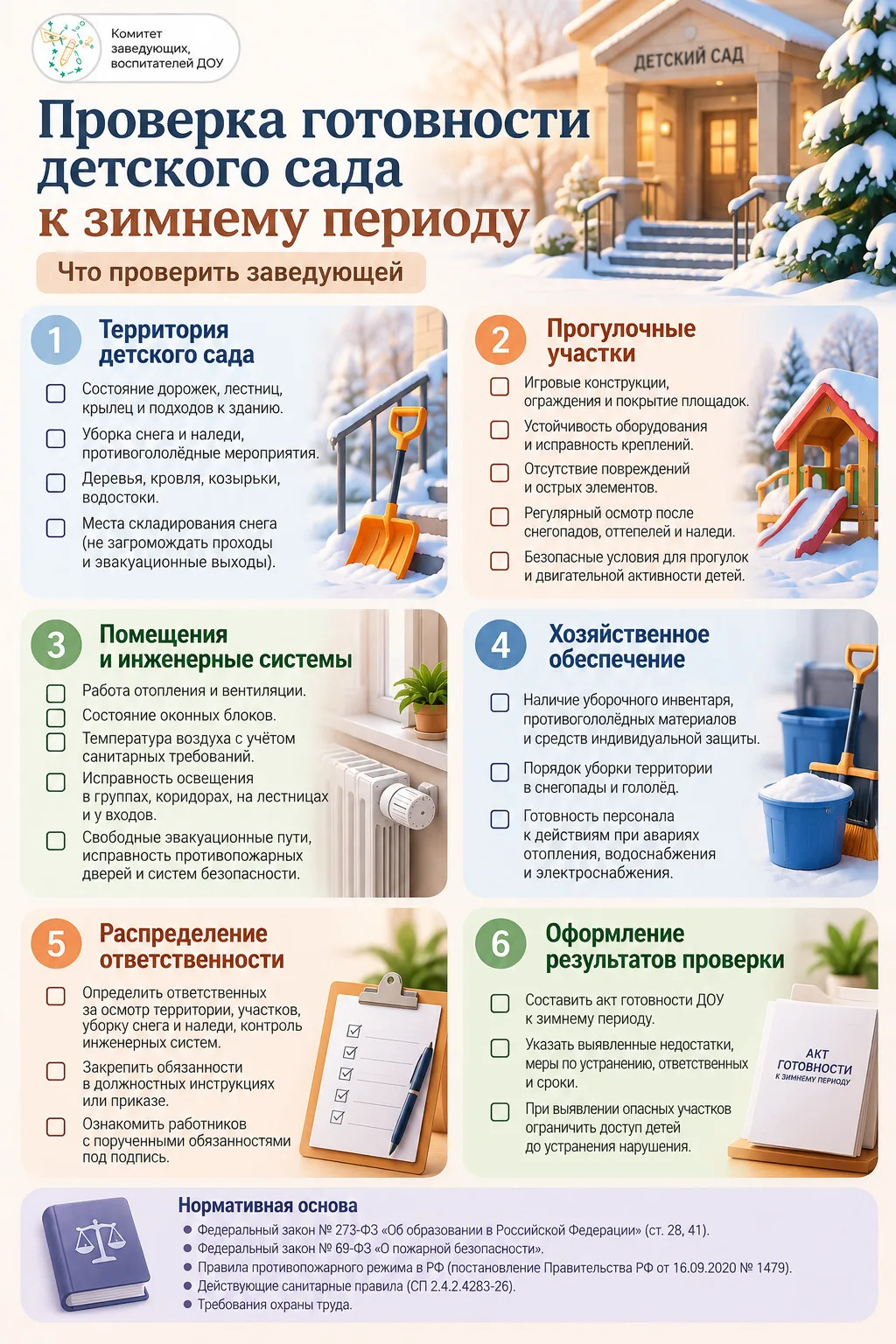 ❄️ Готовность детского сада к зиме