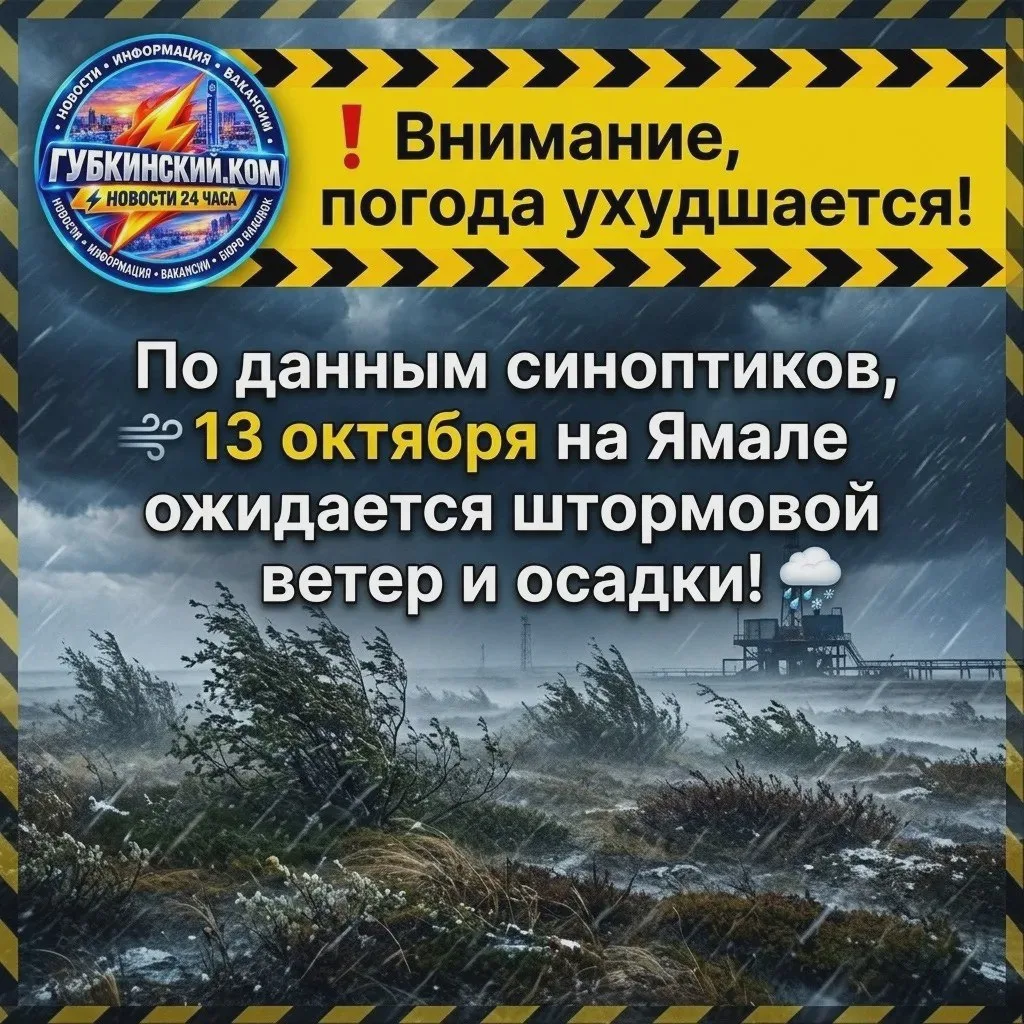 На Ямале ожидается штормовой ветер