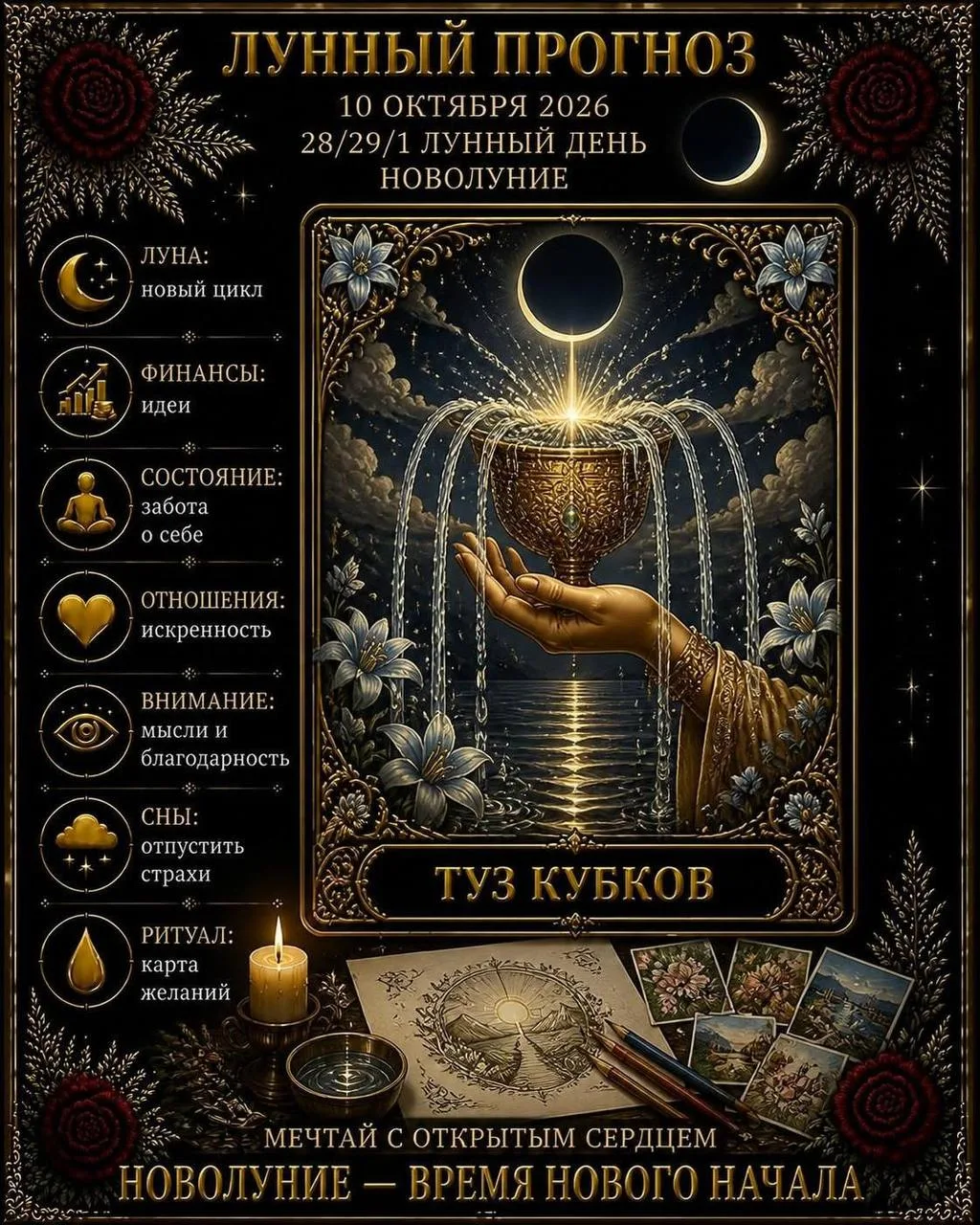 ✨ЛУННЫЙ ПРОГНОЗ | 10 октября 2026