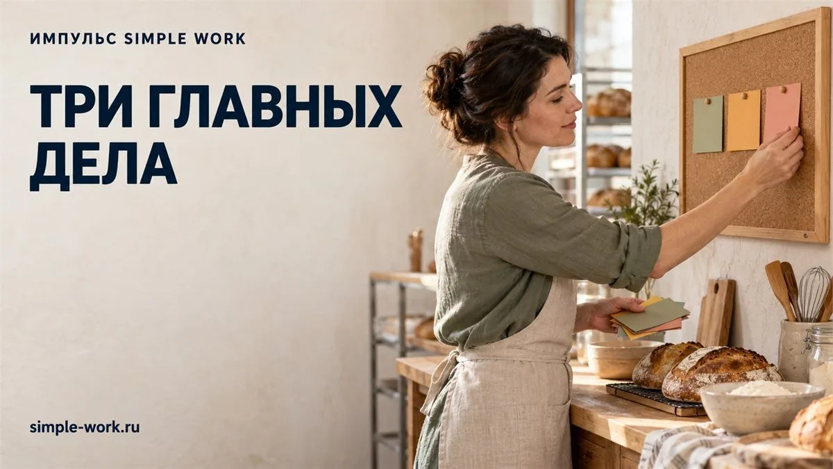 Три дела — уже план