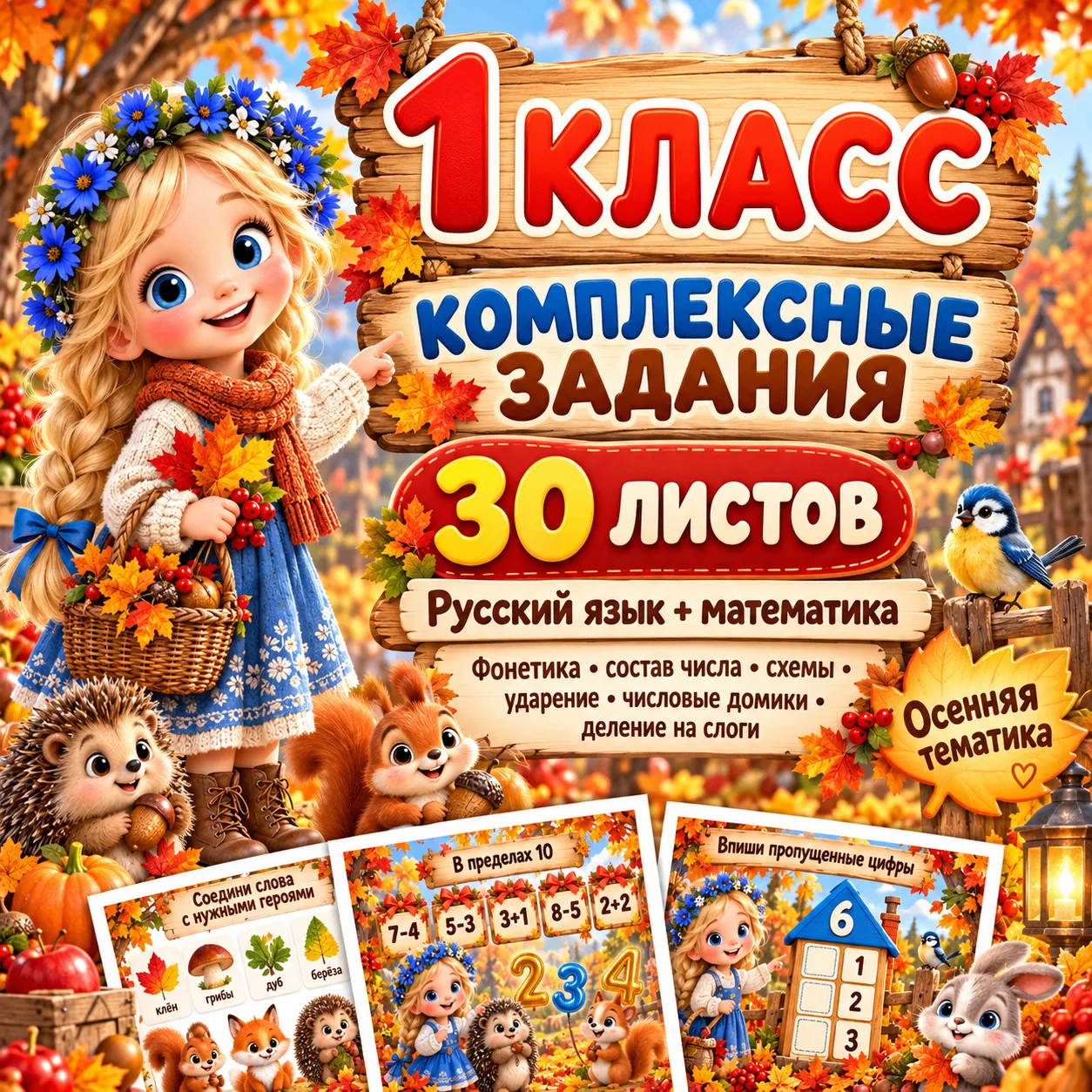 🍁 ОСЕННИЕ ЗАДАНИЯ С ВАСИЛИСОЙ — УЧИМСЯ С УДОВОЛЬСТВИЕМ! 🍁Друзья, у Василисы новинка! ...