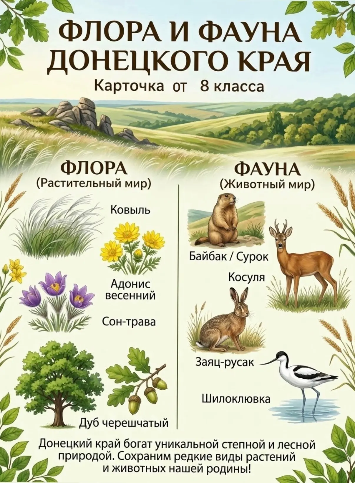 🌿 «Флора и фауна Донецкого края: открываем родные просторы!» 🌿
