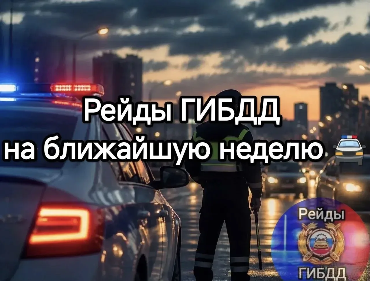 Рейды ГИБДД на ближайшую неделю 🚔