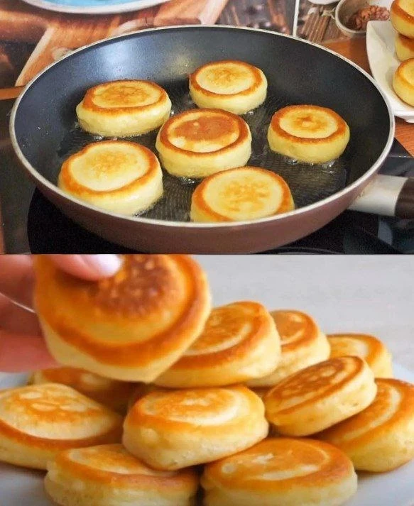 Пышные оладьи, как пончики: 15 минут и гора вкусняшек на столе 😋