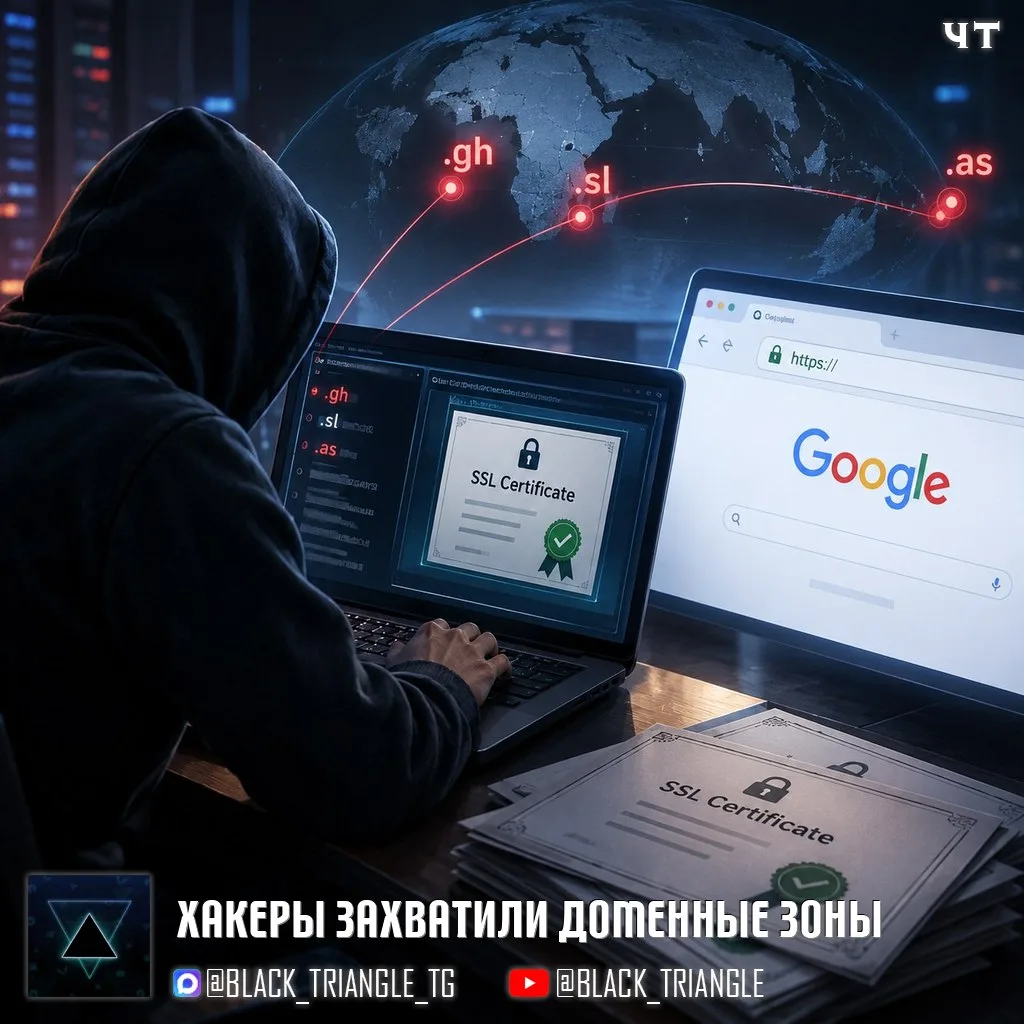 ☝🏻Хакеры захватили целые доменные зоны трёх стран и выпустили поддельные сертификаты G...