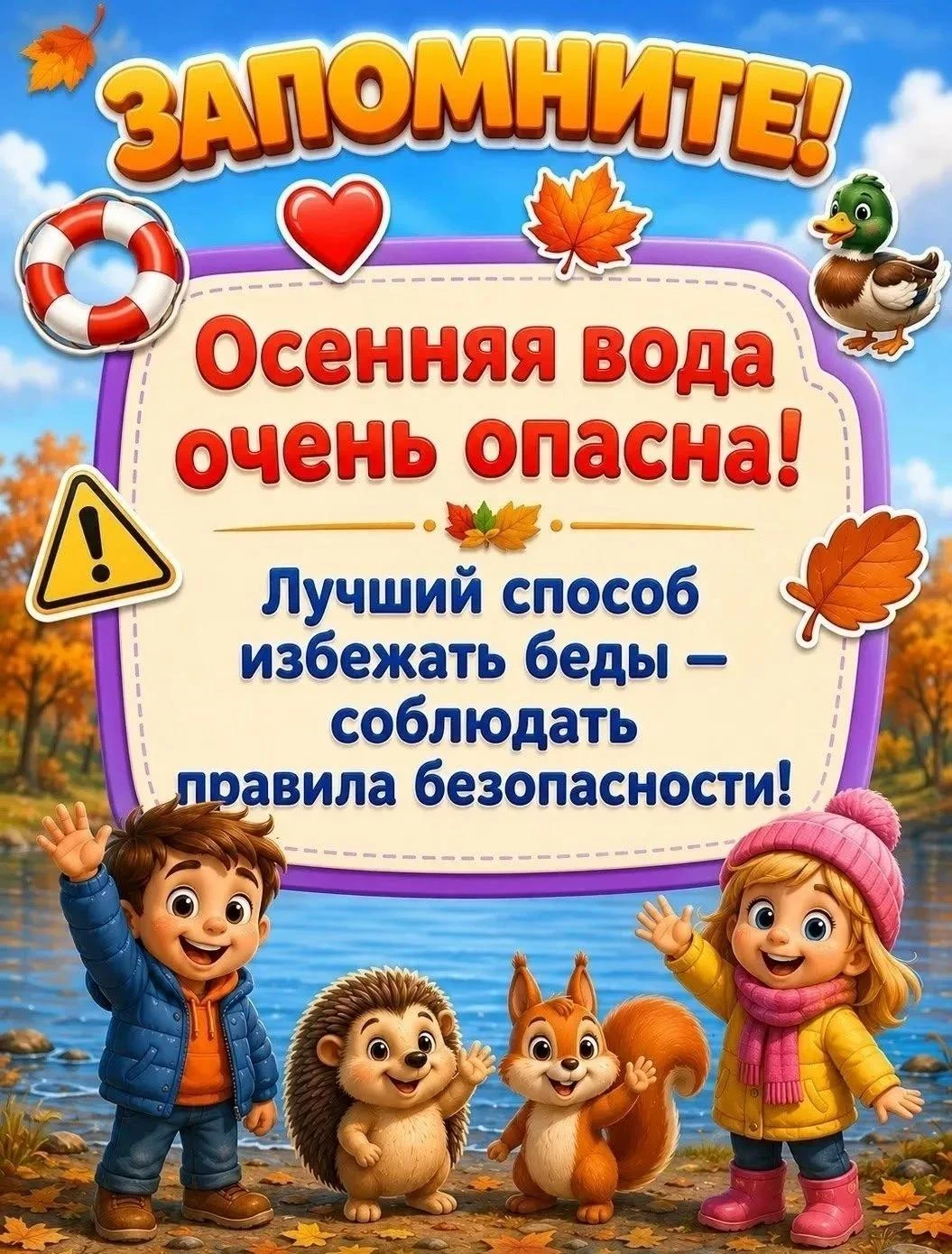 ❗Правила безопасности на воде в осенний период