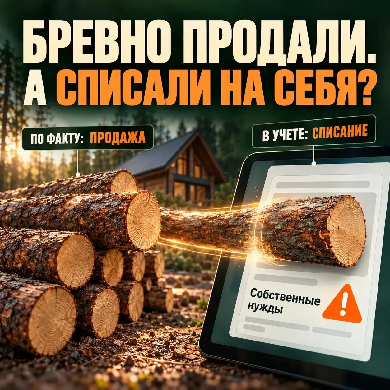 Бревно продали. А во ФГИС ЛК потратили на себя.