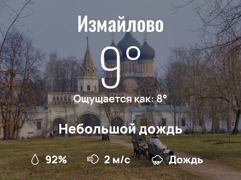 Что с погодой в Измайлово?