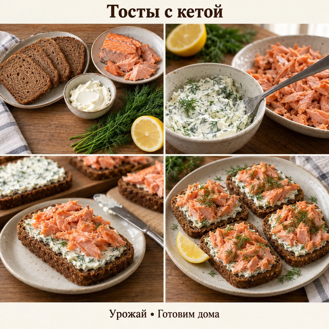 🍞 Тосты с кетой — побалуйте себя с утра