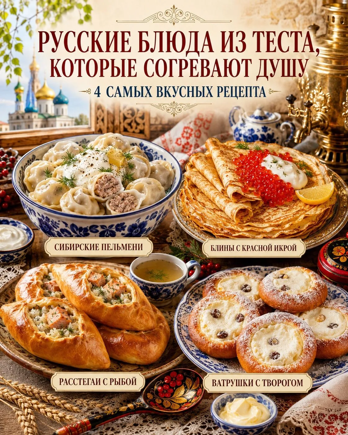 🥟 РУССКИЕ БЛЮДА ИЗ ТЕСТА, КОТОРЫЕ СОГРЕВАЮТ ДУШУ