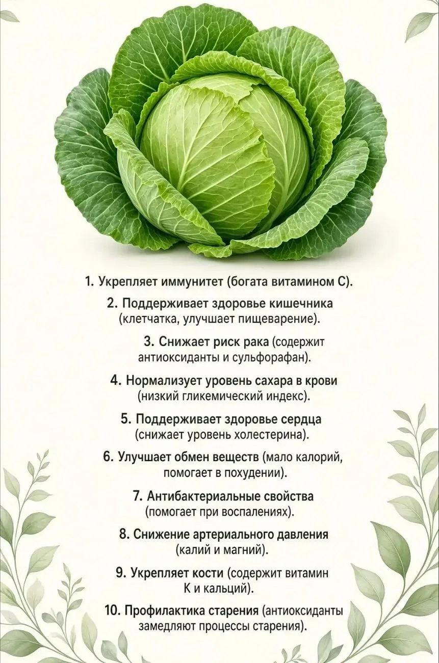 Кәбеҫтә осоронда уның ни тиклем файҙалы булыуын белеп ҡуйығыҙ, дуҫтар!