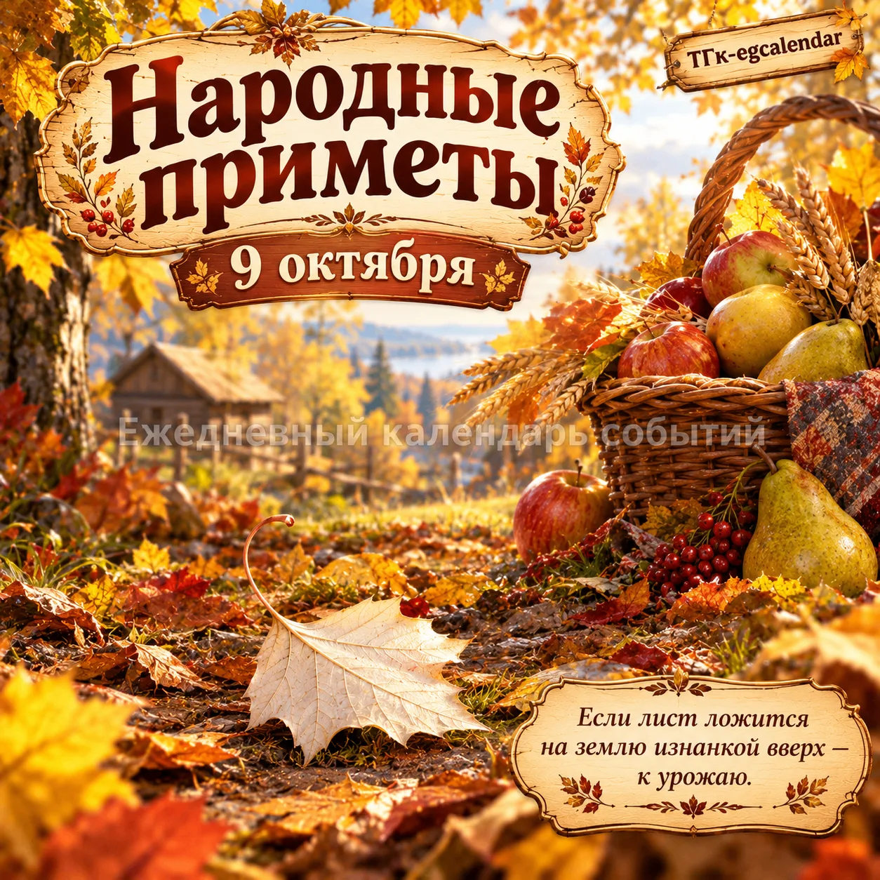 Народные приметы 9 октября