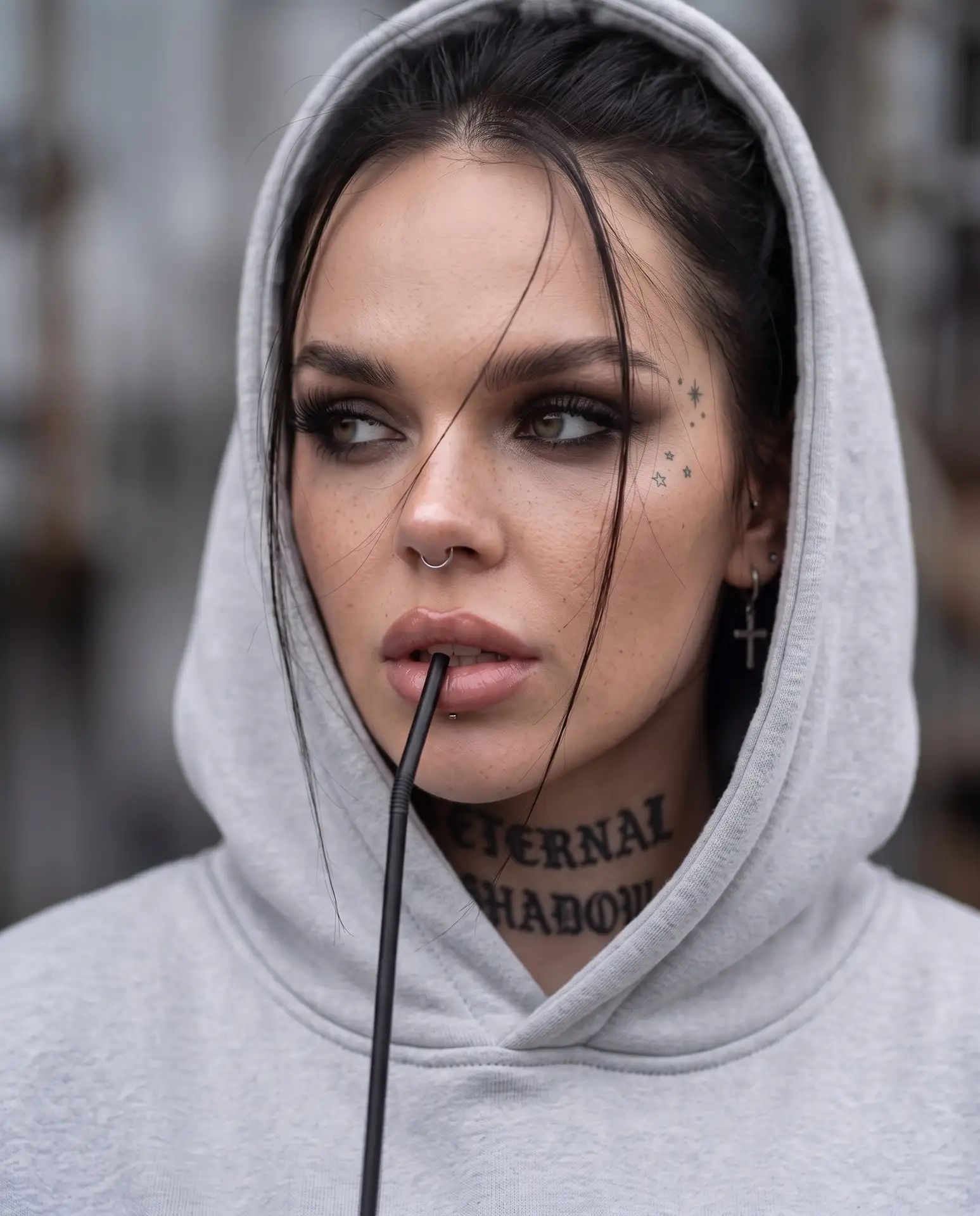 Создай гиперреалистичный beauty-портрет девушки на основе загруженного фото. Полностью ...