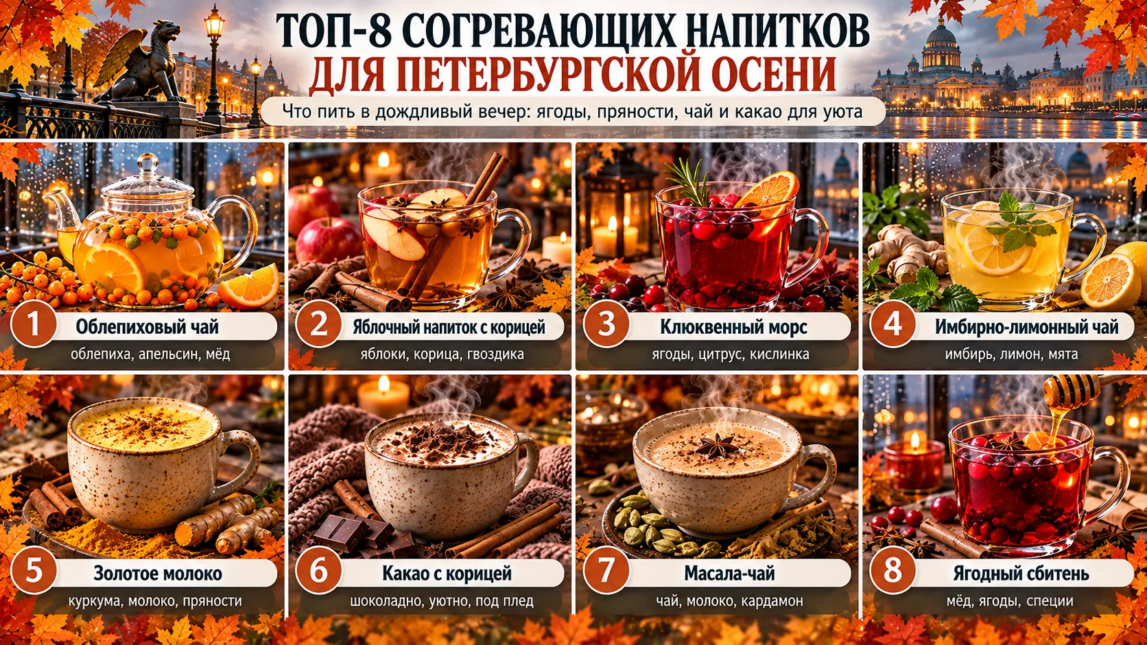 ☕ Петербург, пора греться: 8 напитков для холодных вечеров!