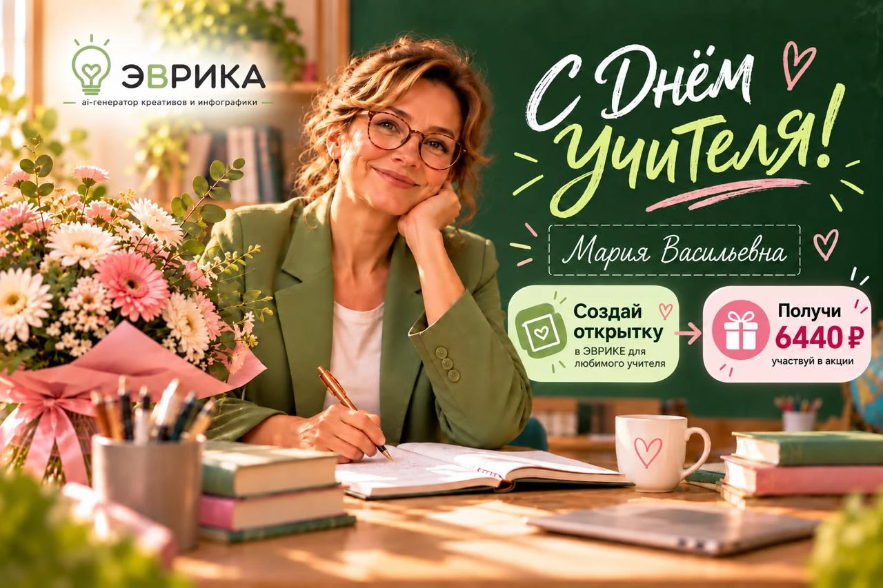 🎓 Вместе с ЭВРИКОЙ запускаем тренд благодарности ко Дню учителя