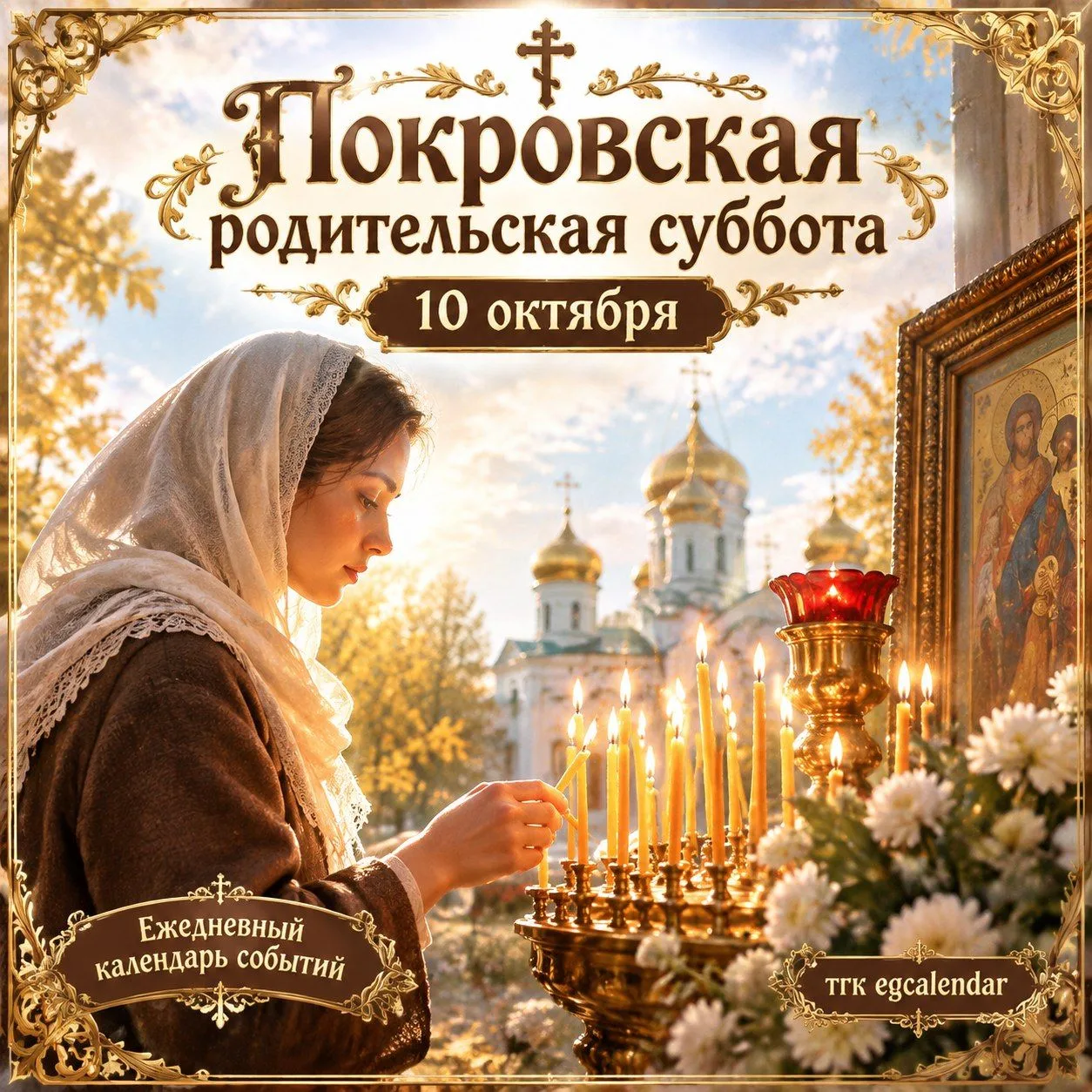 Покровская родительская суббота — день поминовения усопших, который отмечают в субботу ...
