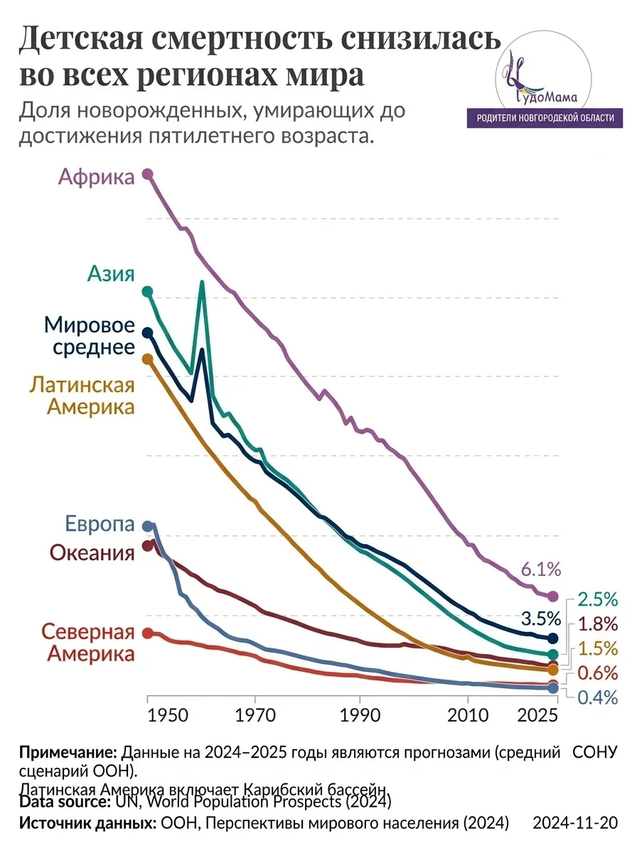От 23% до 3,5%: как изменился мир наших детей за 75 лет и при чем тут Новгородская область