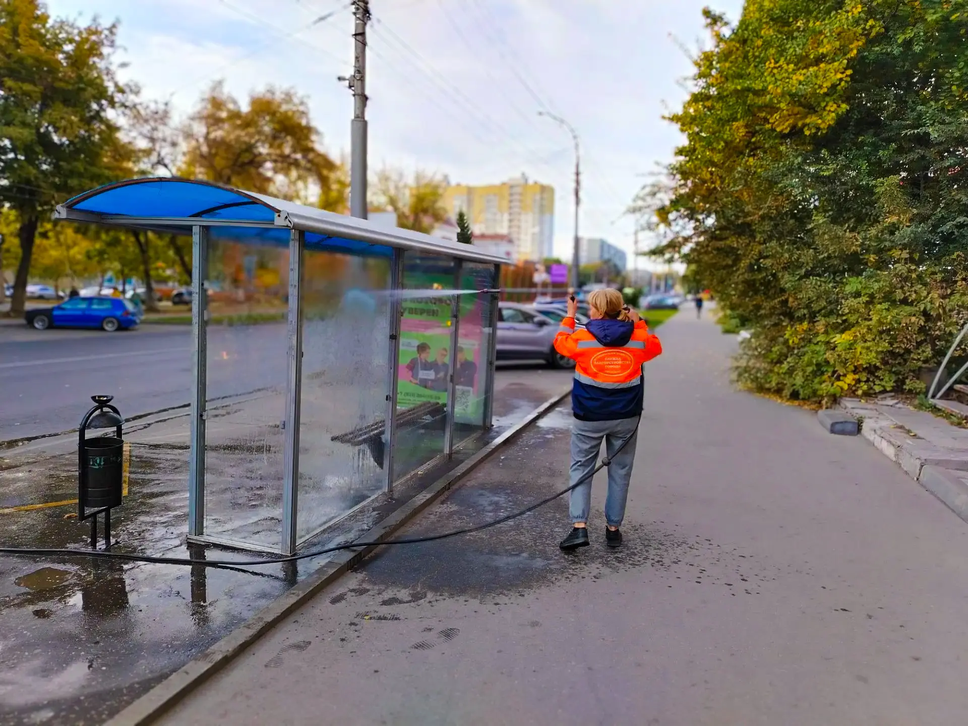 🧼 Работы по благоустройству территории ведутся на постоянной основе