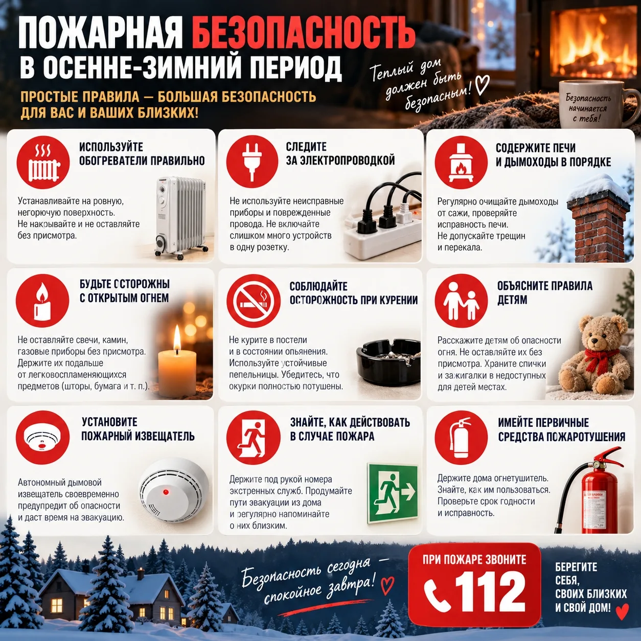 Осень и зима — это время, когда мы топим печи, включаем обогреватели и проводим вечера ...