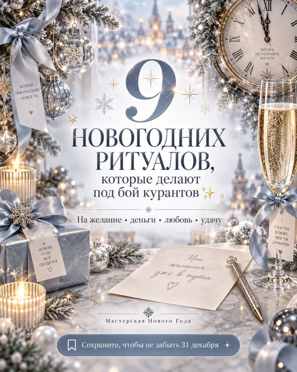 ✨ А вы тоже делаете хоть один “магический” ритуал в новогоднюю ночь — просто на всякий ...