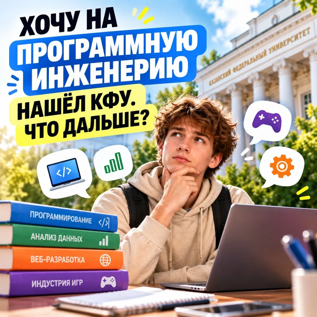 🎓 ХОЧУ НА «ПРОГРАММНУЮ ИНЖЕНЕРИЮ». НАШЁЛ КФУ. ЧТО ДАЛЬШЕ?