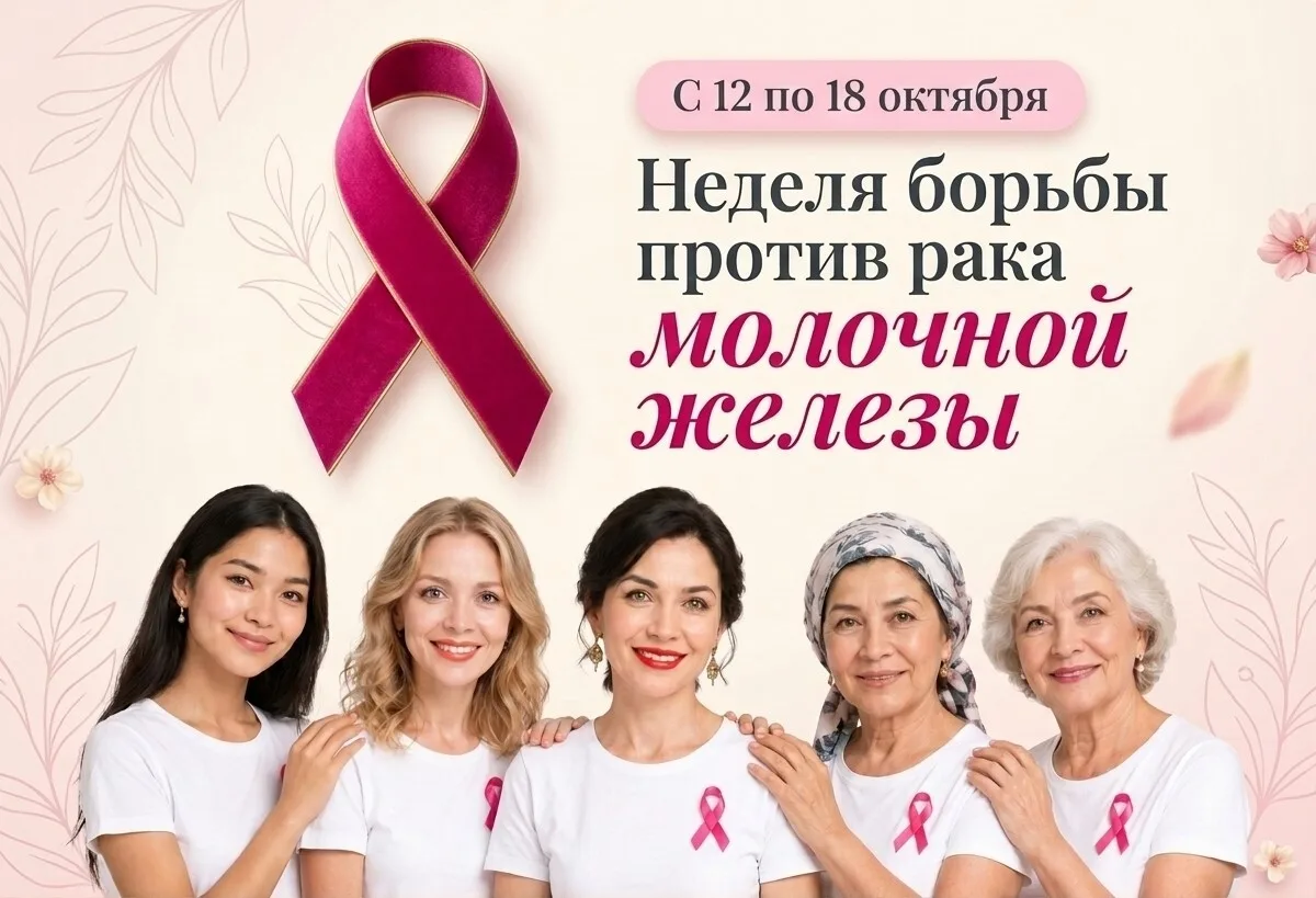 📅 С 12 по 18 октября – Неделя борьбы против рака молочной железы