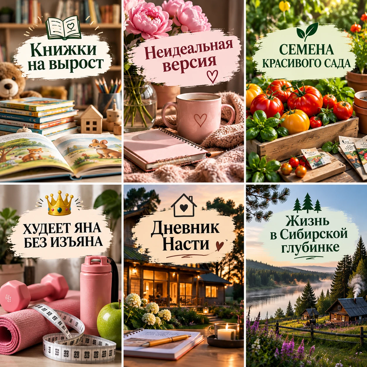 ✨ Собрала уютную подборку каналов про книги, жизнь без глянца, сад, похудение и простые...