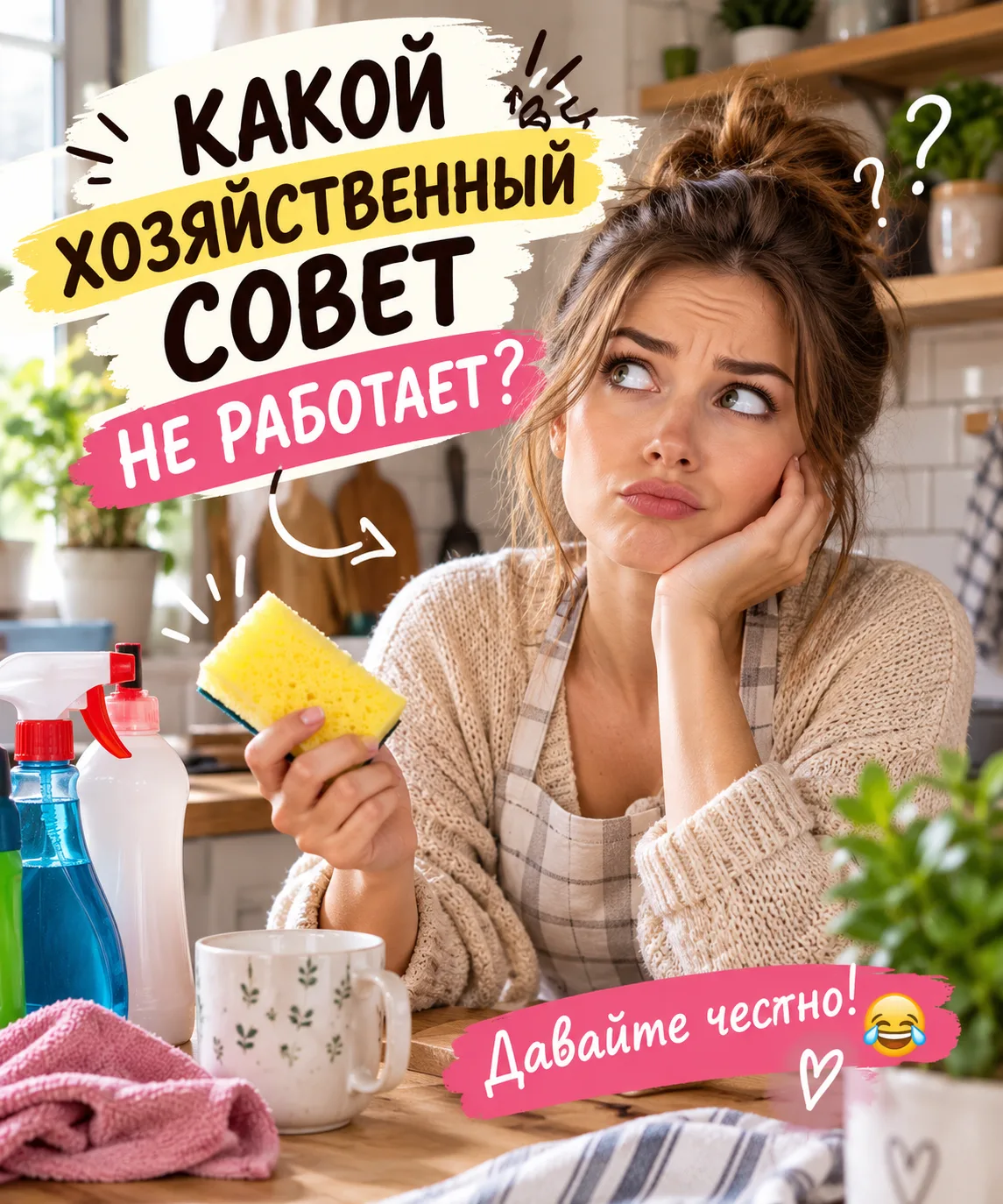 Девочки, какой хозяйственный совет вас раздражает больше всего? 😂👇
