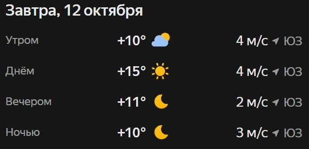 Прогноз погоды☀️