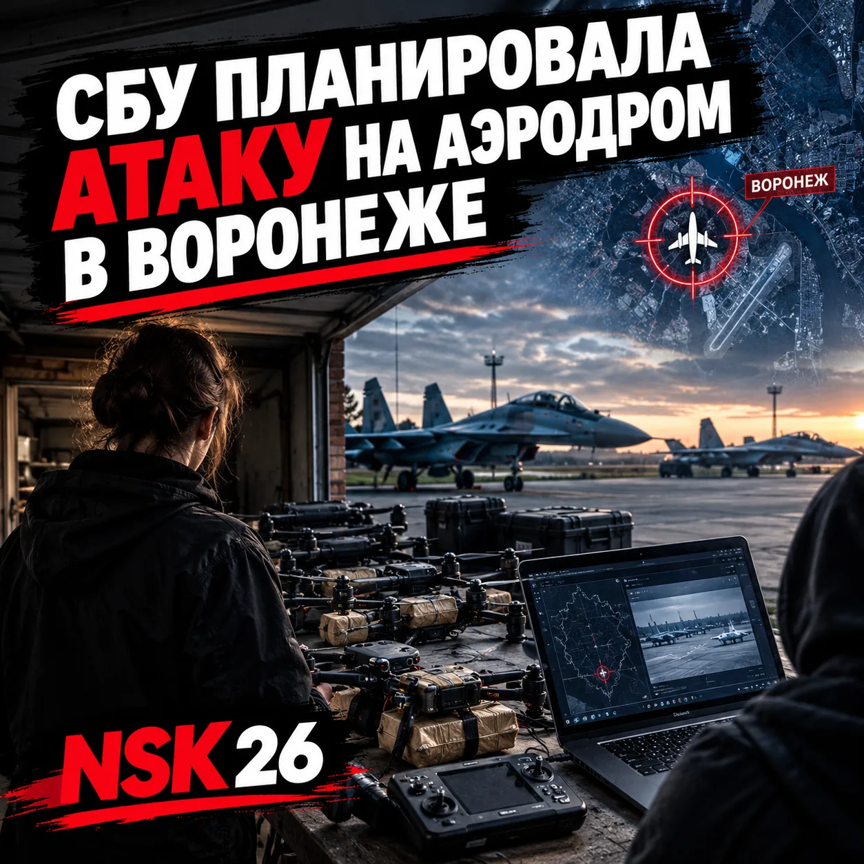 ⚡️ СБУ планировала атаку на военный аэродром в Воронеже — данные спецслужбы