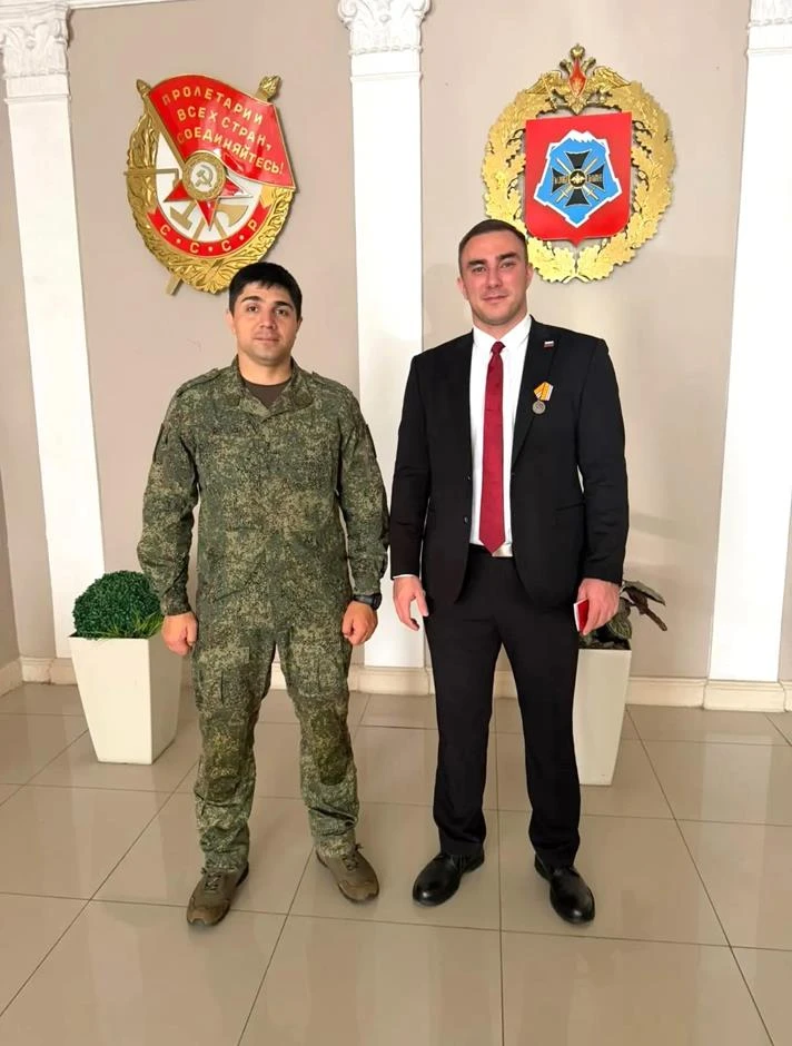 Депутат городской думы города Шахты Даниил Федорец награжден медалью Министерства оборо...