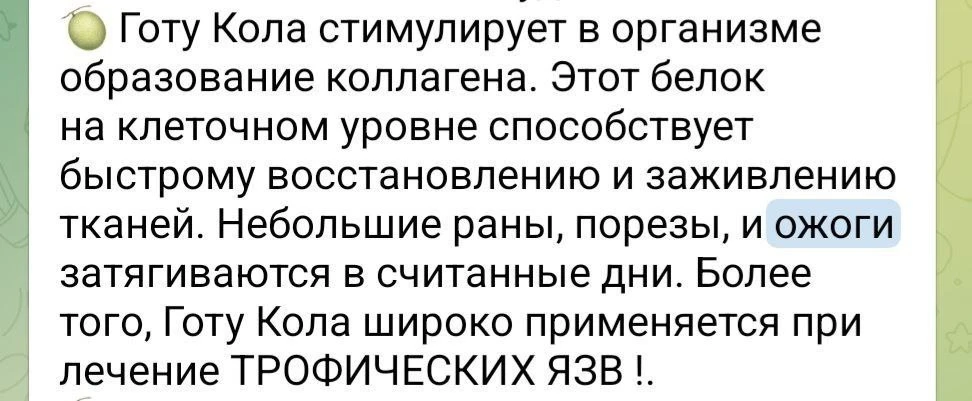 Готу кола при Трофических язвах 👆