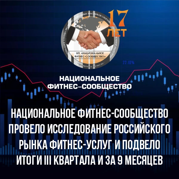 Национальное фитнес-сообщество провело исследование рынка фитнес-услуг по итогам III кв...