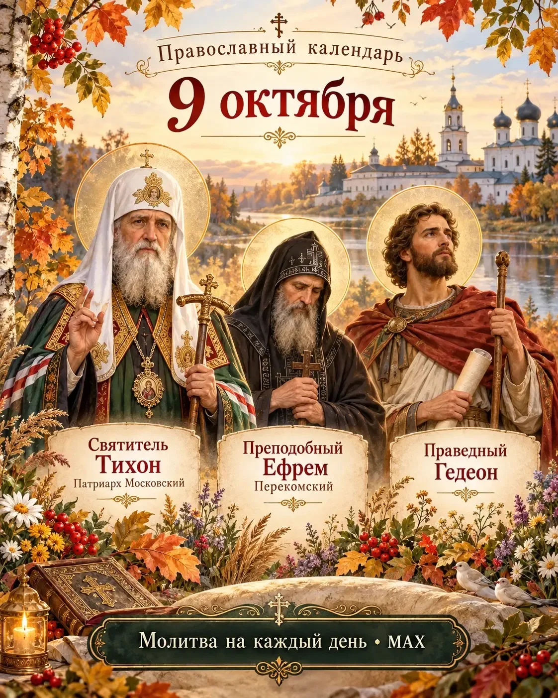 Среди главных памятей дня — прославление святителя Тихона, преподобный Ефрем Перекомски...
