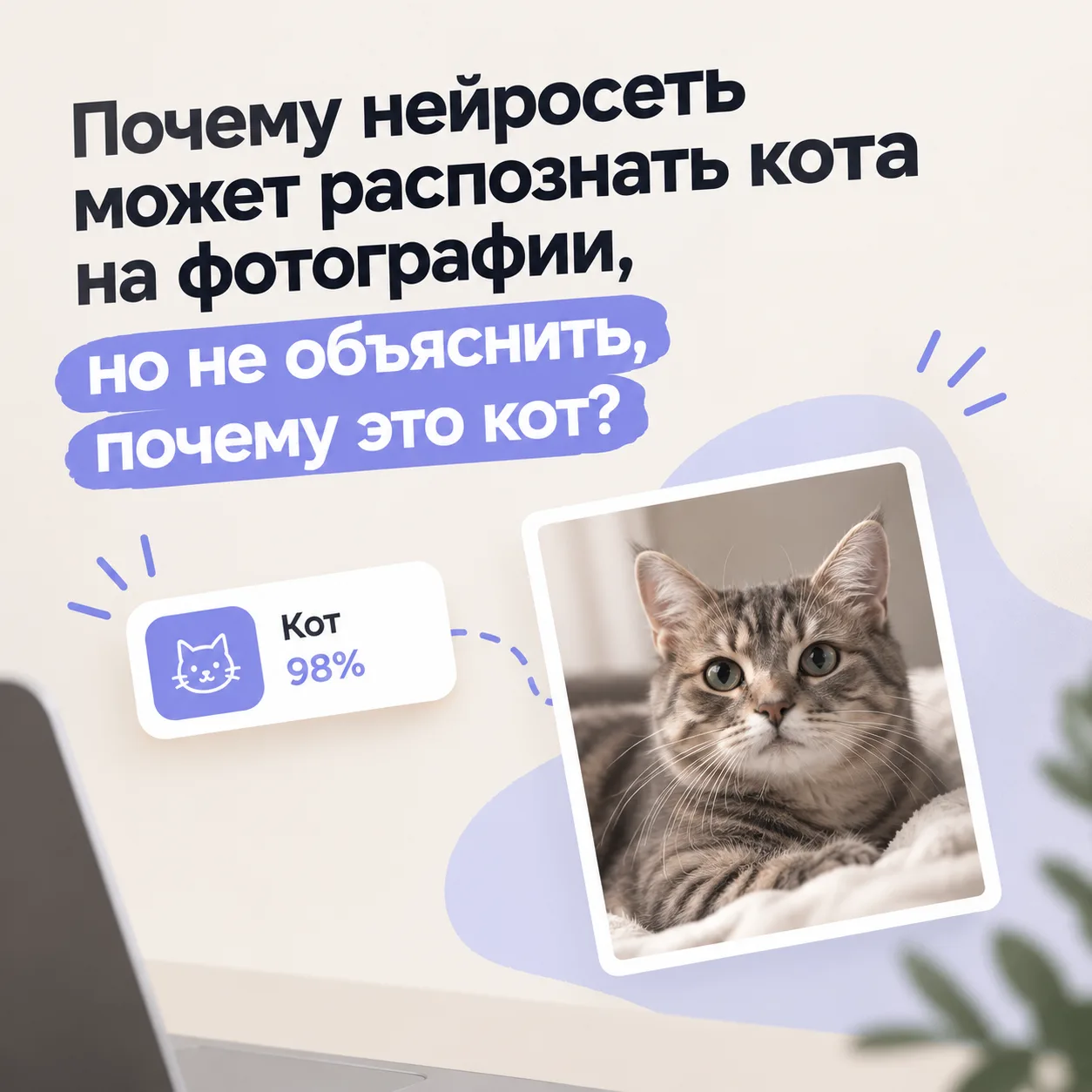 🤖 Почему нейросеть может распознать кота на фотографии, но не объяснить, почему это кот?