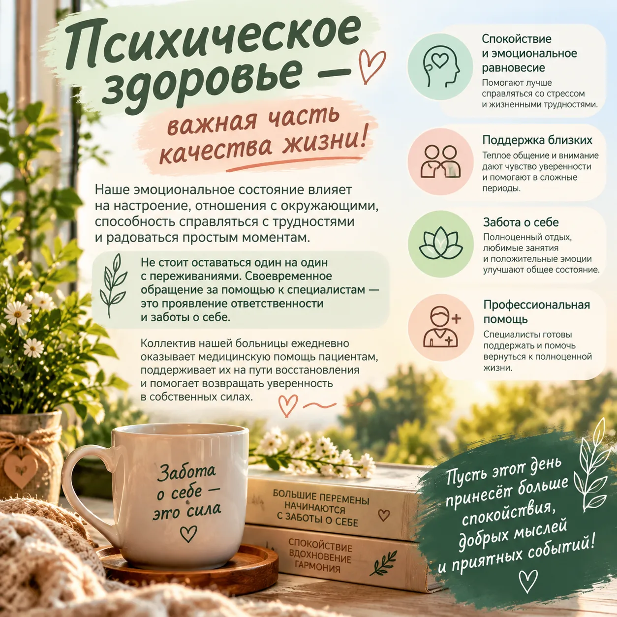 🕊️ Психическое здоровье — важная часть качества жизни каждого человека.