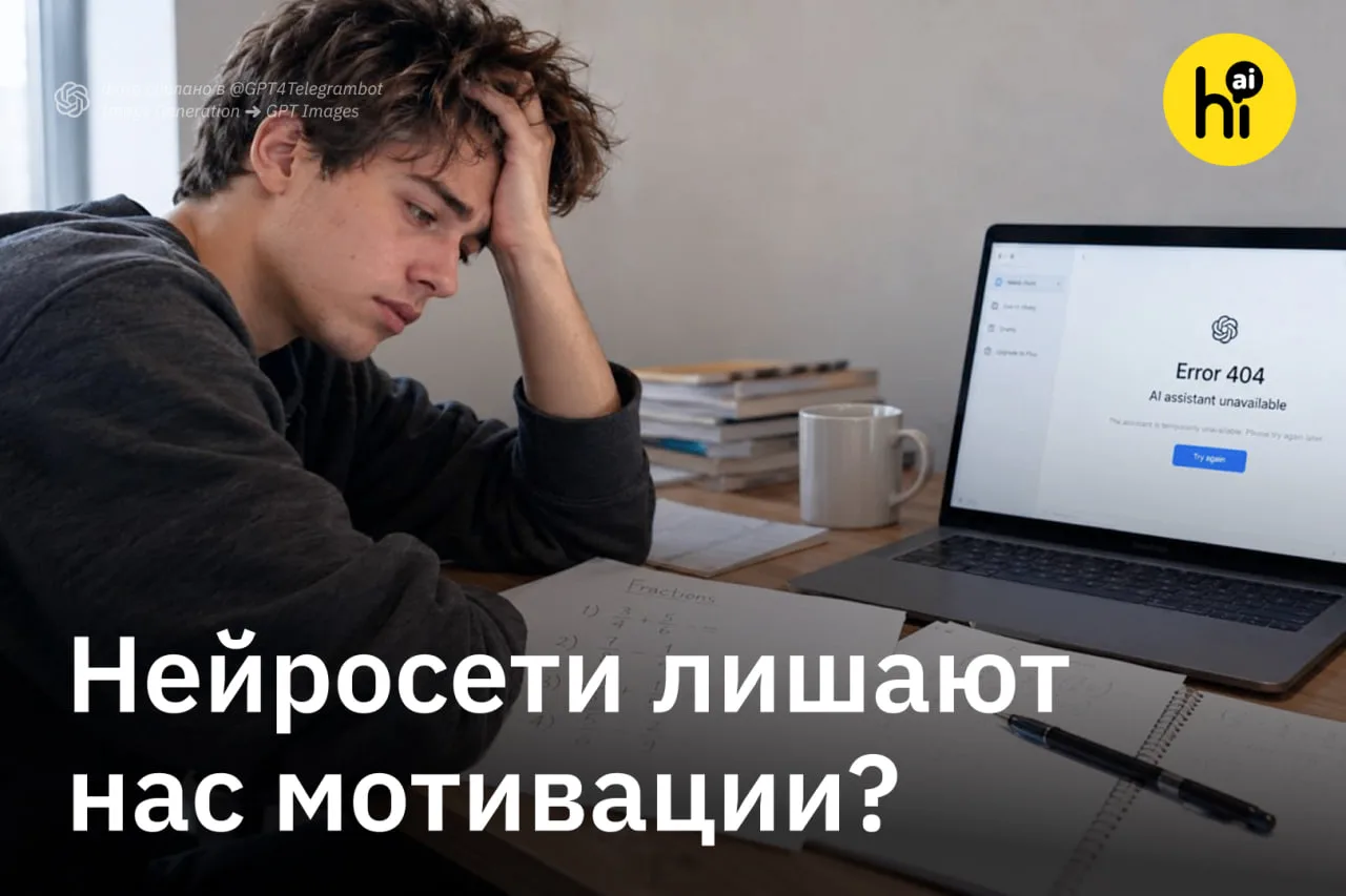 👨‍💻 10 минут работы с ИИ демотивируют решать задачи самостоятельно