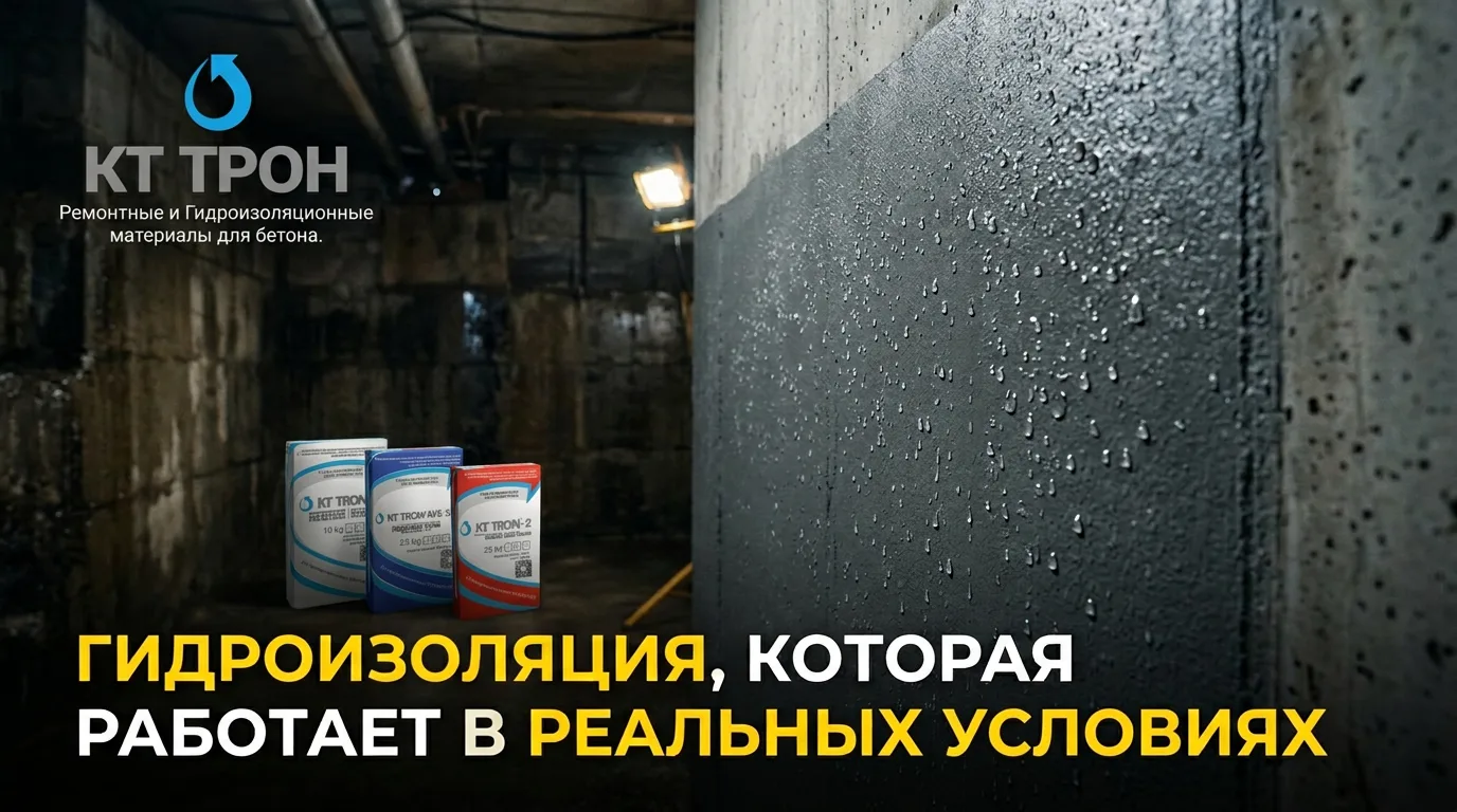 Надежная защита и ремонт бетонных конструкций с материалами КТ ТРОН!