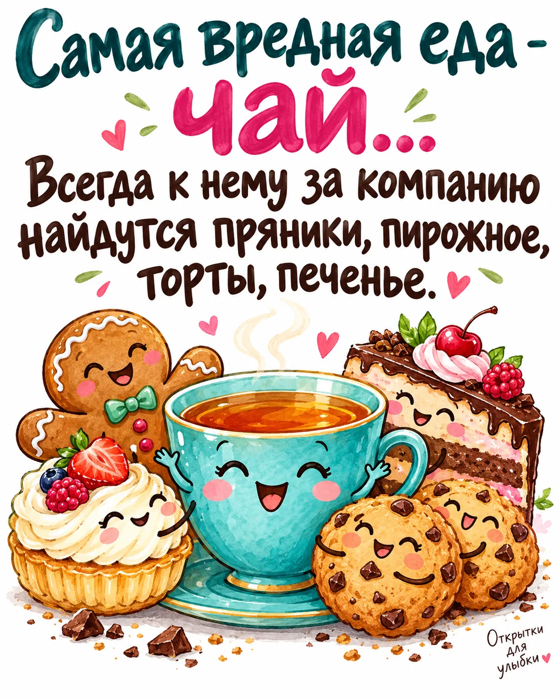 ☕ Планировала просто попить чай, но печенье пришло с друзьями!