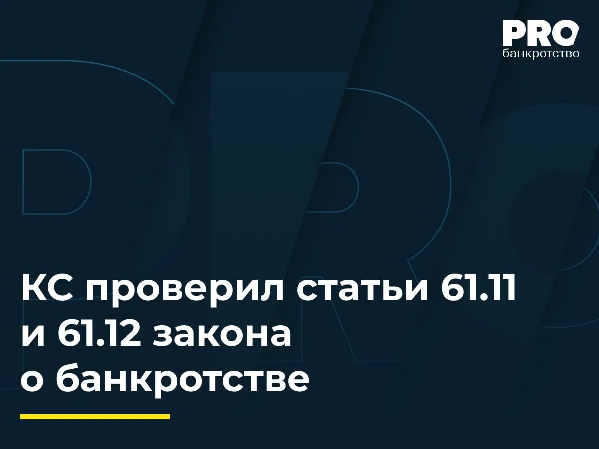 КС проверил статьи 61.11 и 61.12 закона о банкротстве