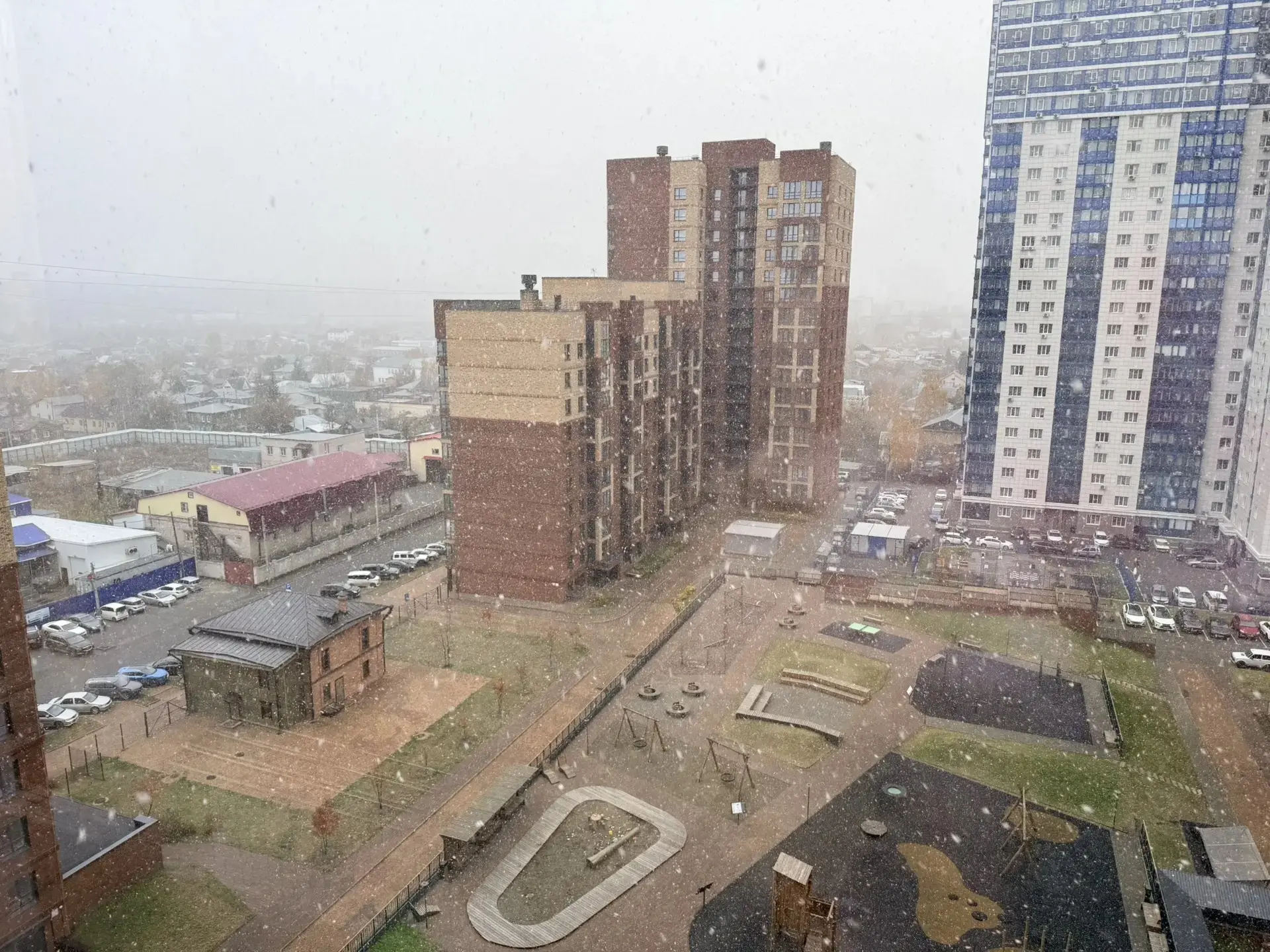 Первый снег в Барнауле ❄️