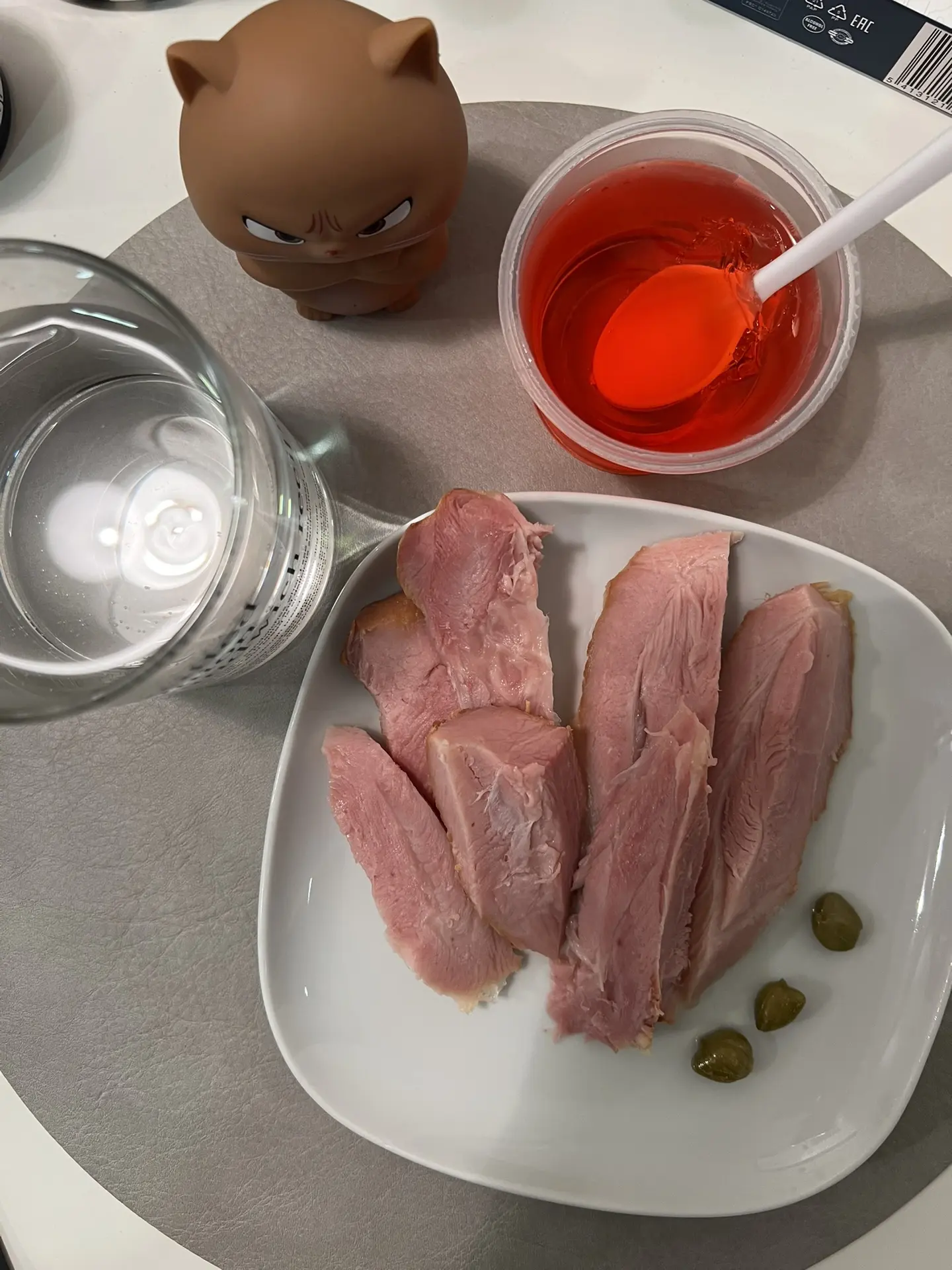 Ужин - индейка, каперсы, на десерт желе из Лавки