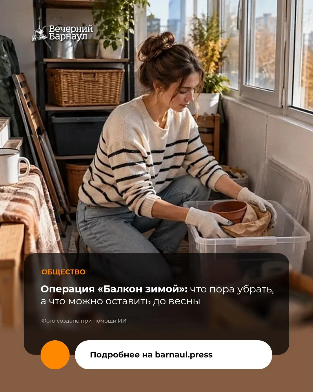 Осенью балкон часто превращается в промежуточную станцию между летом и зимой.